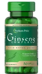 PURITANS PRIDE GINSENG COMPLEX WITH ROYAL GELLY CAPS 50'S