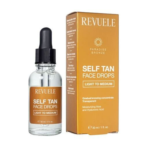 REVUELE SELF TAN FACE DROP LIGHT TO MEDIUM 30ML