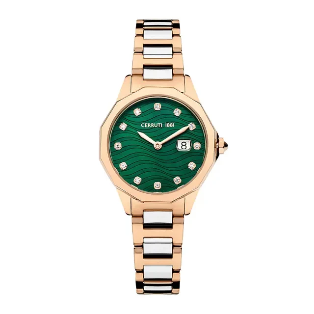 CER L JESINA RG/SS CAS+BRT,GREEN MOP DIAL