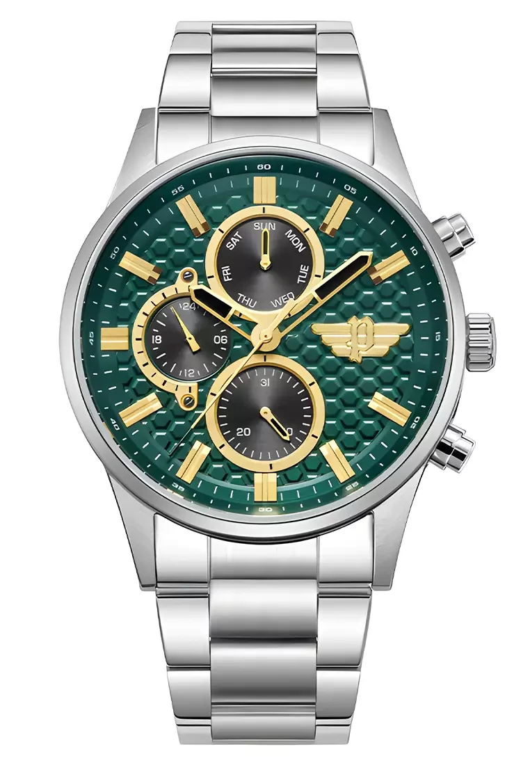 SS CASE,GREEN DIAL,SS BRA