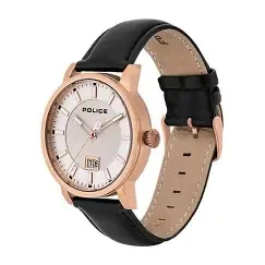 PL G COLLIN RG CASE SIL DIAL BLK LEATHER