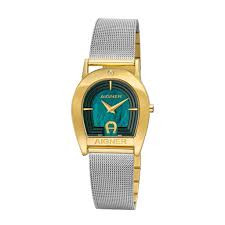 AIG VAR-L DIA GP CAS GREEN DIAL SS/GP MESH BRT