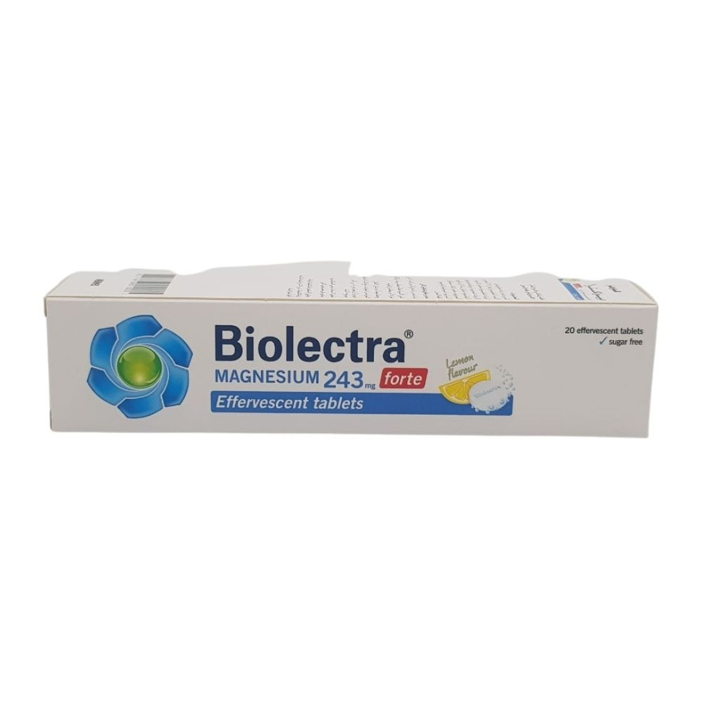 BIOLECTRA MAGNESIUM 243MG EFFERVESENT TABLETS 20 S