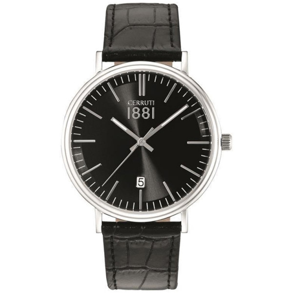 CER G SS BLK DIAL BLK LTR