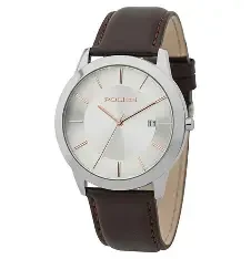 PL G CLEMENT SS CASE SIL DIAL BRN LTR STP