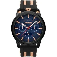 PL G UPSIDE IP BLK CASE BLUE DIAL BLK RBR STR