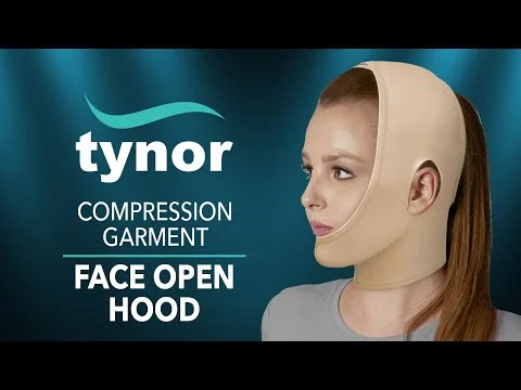 TYNOR COMPRESSION GARMENT FACE OPEN HOOD- UNI