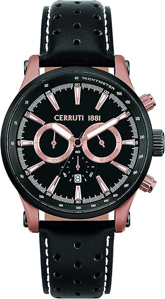 CER G BLK CAS BLK CHRONO DIAL BLK LTR STP