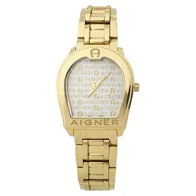Aigner Gala Ladies Stainless Steel White Mother-of-Pearl Dial Stainless Steel Bracelet.