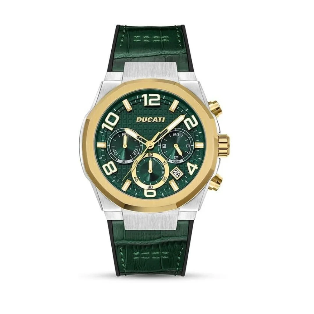 DUCATI DT006 GREEN DIAL GOLD CASE GREEN STRAP
