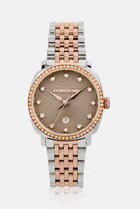 CER L POSITANO SS CAS,RG TG,SS/RG BRT,WHITE DIAL