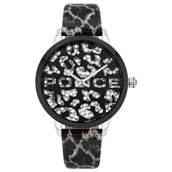 PL L BAGAN SIL CASE BLK DIAL GRY LEATHER