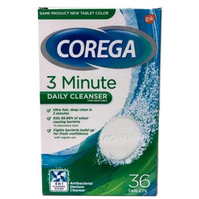 COREGA TAB 3 MIN CLEANSER 36'S