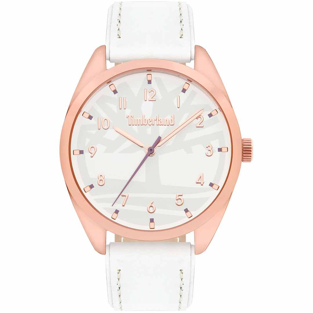 Women's PINGREET Leather Band Analog Wrist Watch 37 mm - White - T TBL15959MYR-01T