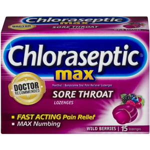 CHLORASEPTIC MAX WILD CHERRY 15'S