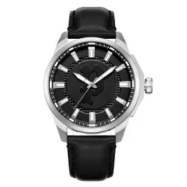 SS CASE,BLACK DIAL,BLACK LEA