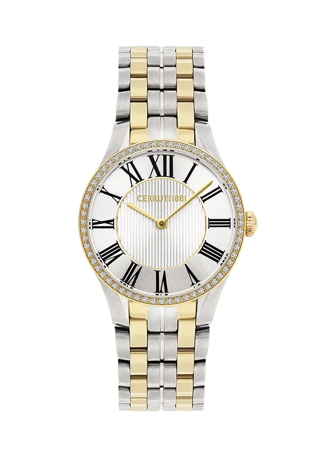 CER L SS/GP CAS WHT DIAL SS/GP MTL BRT