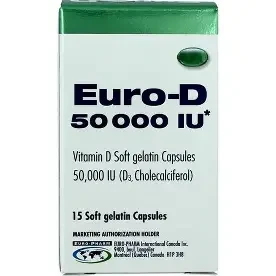 EURO-D 50000 IU SOFT GELATIN CAPSULES (15'S, HDPE BOTTLE)