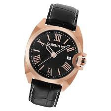 CER G SS CAS BLK ROMAN DIAL BROWN LTR STP