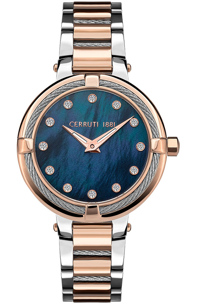 CER L SS/RG CAS D.BLU MOP DIAL SS/RG MTL BRT