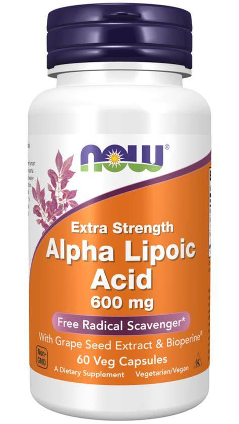 NOW ALPHA LIPOIC ACID 600MG VEG CAPS 60S