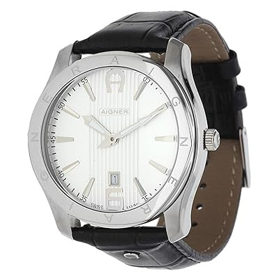 AIG LAZ-G SS CAS WHT DIAL BLACK LTR