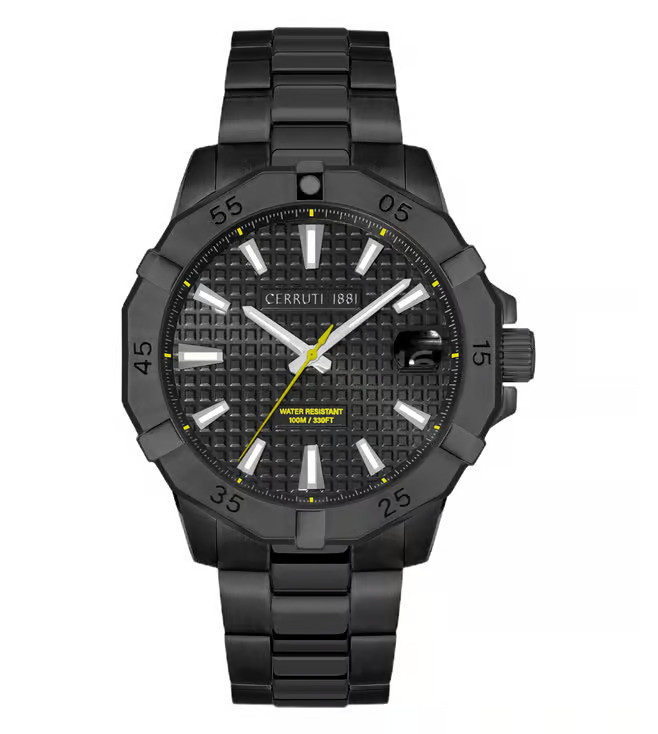 CER G VALLELAGHI BLK CAS+BRT,BLACK DIAL