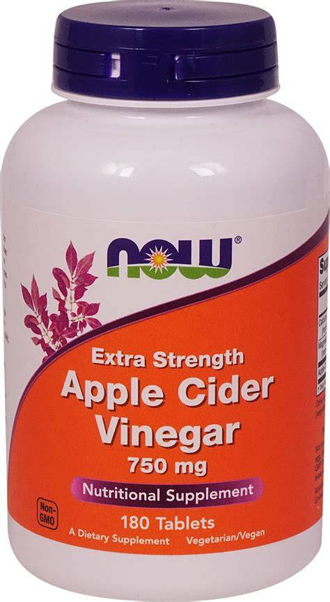 NOW APPLE CIDER VINEGAR 750MG 180TAB