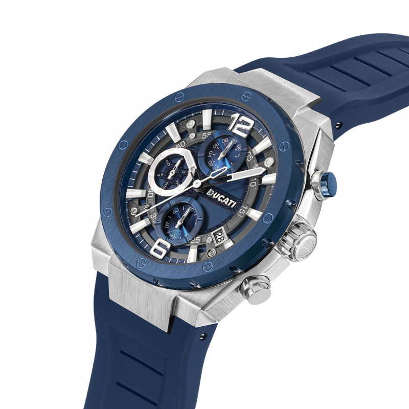 DUCATI DT003 BLUE DIAL SS CASE BLUE STRAP