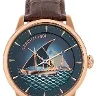 IPRG WATCH, BROWN LEATHER