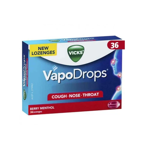 VICKS VAPO DROPS BERRY LOZ 36S
