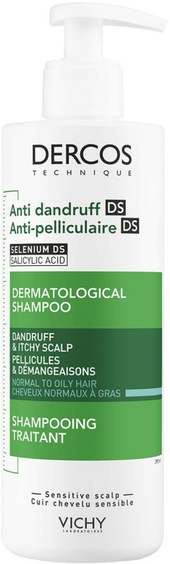 VICHY DERCOS DANDRUFF & ITCHY SCALP NORMAL TO OILY HAIR 390ML
