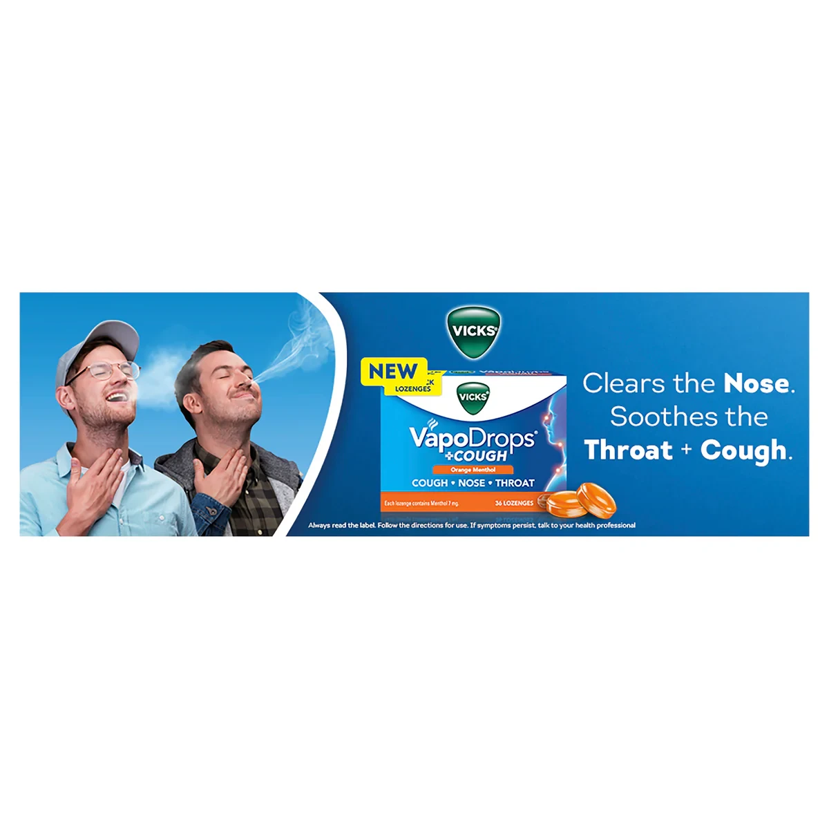 VICKS VAPO DROPS ORANGE LOZ 36S