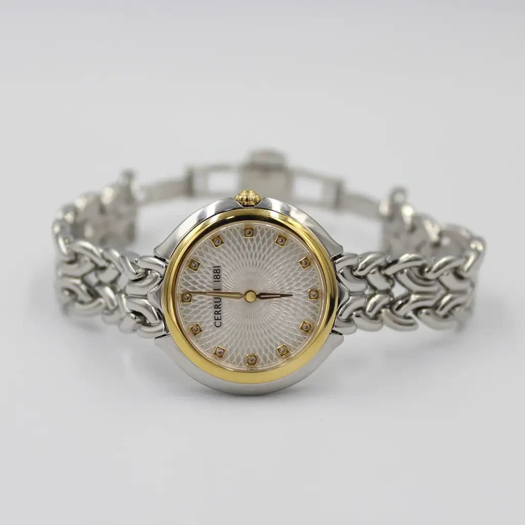 SS/GP CASE+BRACELET+SILVER WHITE/GP DIAL