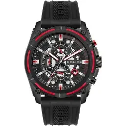 IPB IPB RD CASE BK DIAL & SIL STRAP