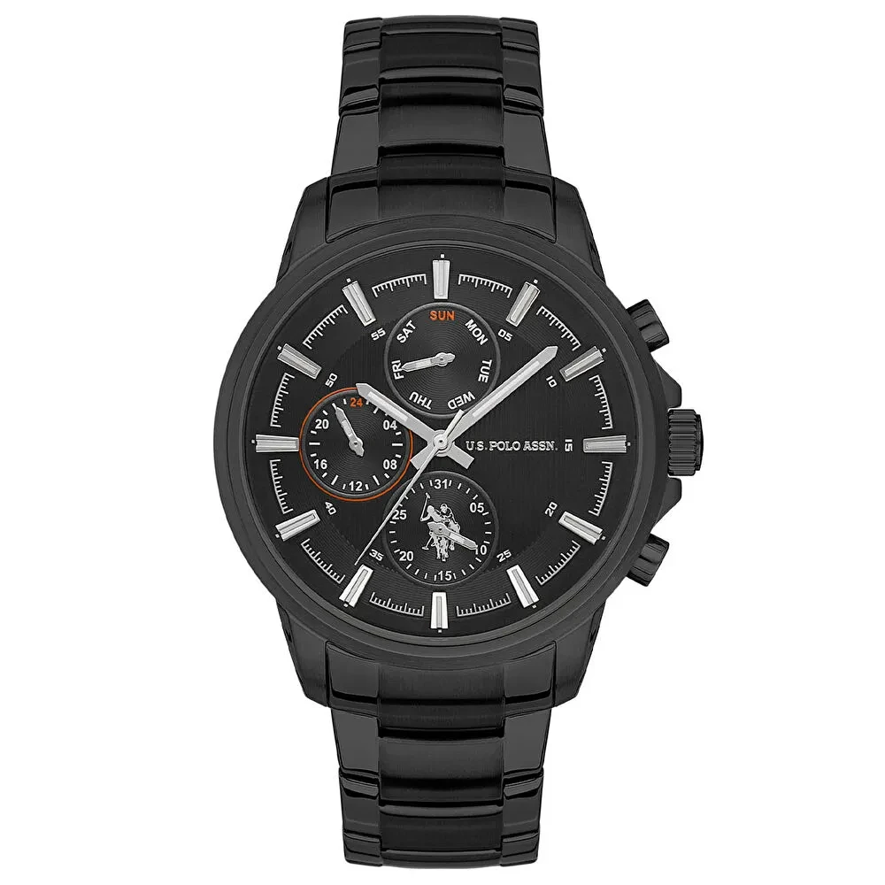 USPA1016-08 MEN'S QUARTZ STEEL BAND WATCH 44 MM