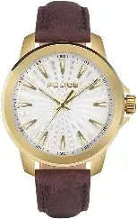 IPG CASE, SILVER DIAL, BROWN STRAP