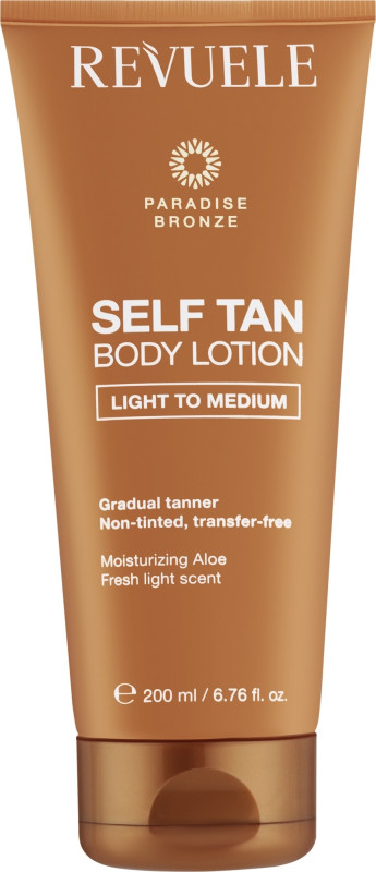 REVUELE SELF TAN BODY LOTION LIGHT TO MEDIUM 200ML