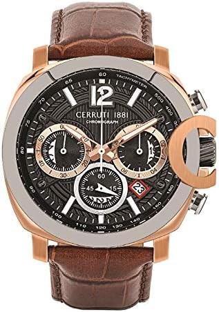 CER G RG CAS BLK DIAL BRN LTR STP