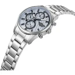 SS CASE,BLUE LENS,WHITE DIAL,SS BRA