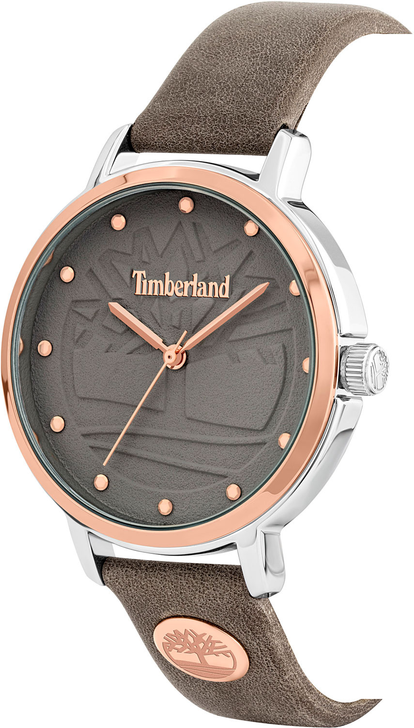 Timberland Sherburne Grey Leather Watch For Women TBL15960MYTR-79