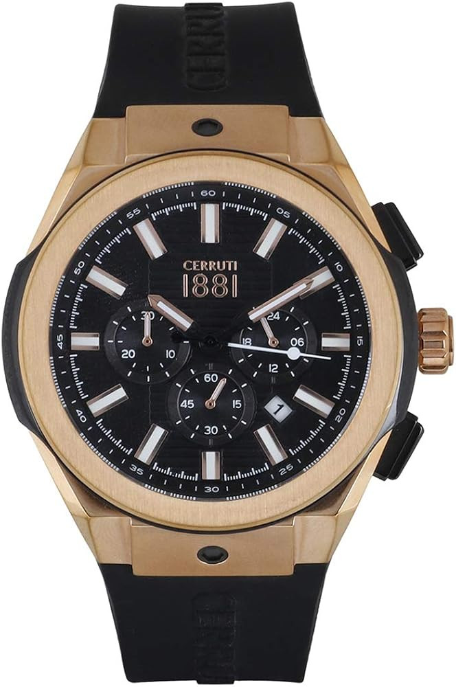 CER G CH 2T BLK/RG BLK DIAL BLK RBR STP