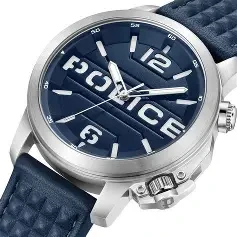 STEEL CASE,BLUE DIAL,BLUE LEATHER