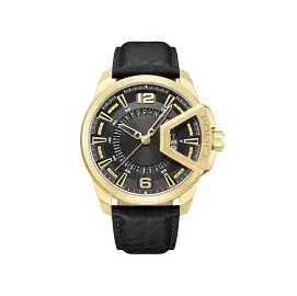 IPG CASE,BLACK DIAL,BLACK LEATHER