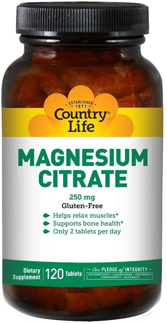 COUNTRY LIFE MAGNESIUM CITRATE 120TABS