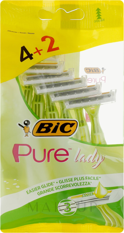 BIC PURE LADY SHAVER POUCH 4+2
