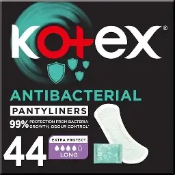 KOTEX LINERS ANTIBACT LONG 44'S