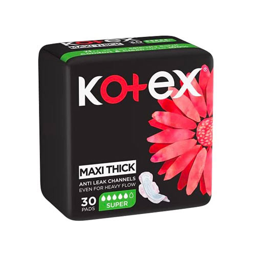 KOTEX MAXI SUPER WITH WINGS 30 S
