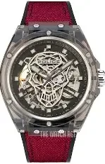 BLACK PLASTIC CASE / BLK SILICON & RED CANVAS STP