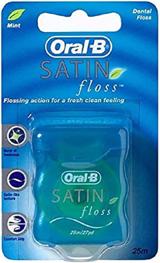 ORAL B WAXED SATIN MINT FLOSS 25M